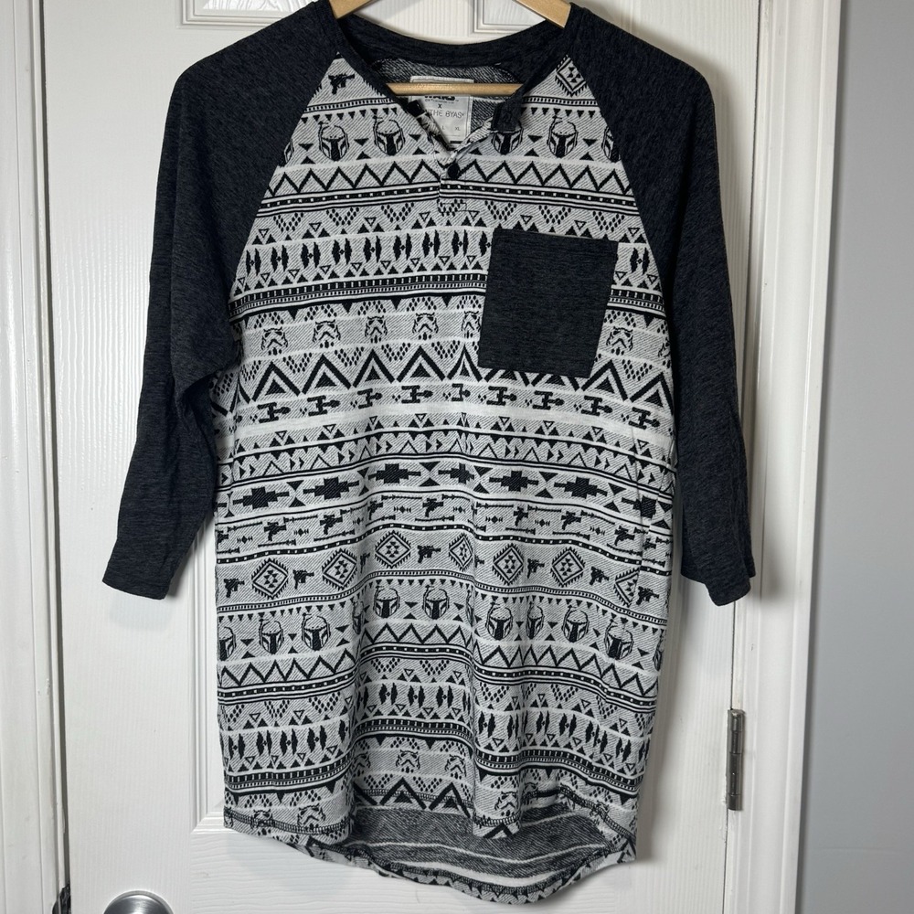 Star Wars X On the‎ byas 3/4 sleeve pocket tee  Shirt Size Medium